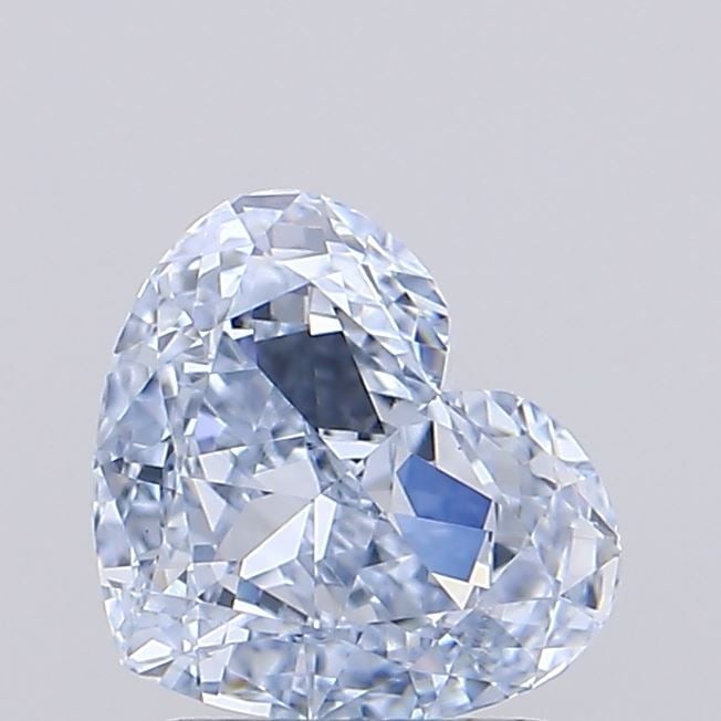 Loose Diamond - HEART 1.62ct Fancy Light Blue VVS2: Loose Diamond - HEART 1.62ct Fancy Light Blue VVS2 Source: This is a real non-mined Diamond that has been grown in a lab Shape: HEART Carats: 1.62 Color: Fancy Light Blue Certification: IGI Video: