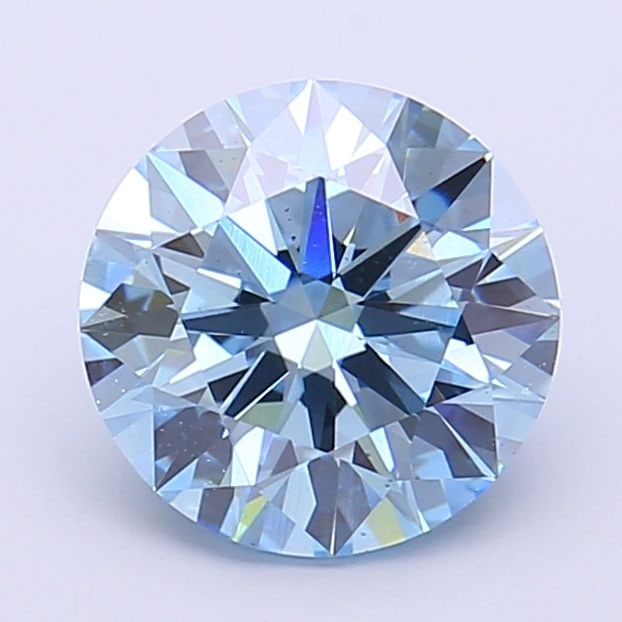 Ideal Loose Diamond - ROUND 2.24ct Fancy Vivid Blue VS2: Ideal Loose Diamond - ROUND 2.24ct Fancy Vivid Blue VS2 Source: This is a real non-mined Diamond that has been grown in a lab Shape: ROUND Carats: 2.24 Color: Fancy Vivid Blue Certification: IGI Video