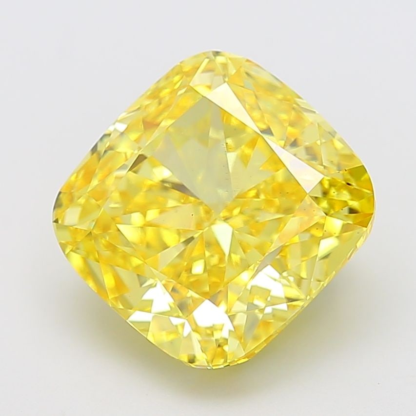 Loose Diamond - CUSHION MODIFIED 9.39ct Fancy Vivid Yellow VS2: Loose Diamond - CUSHION MODIFIED 9.39ct Fancy Vivid Yellow VS2 Source: This is a real non-mined Diamond that has been grown in a lab Shape: CUSHION MODIFIED Carats: 9.39 Color: Fancy Vivid Yellow Cert