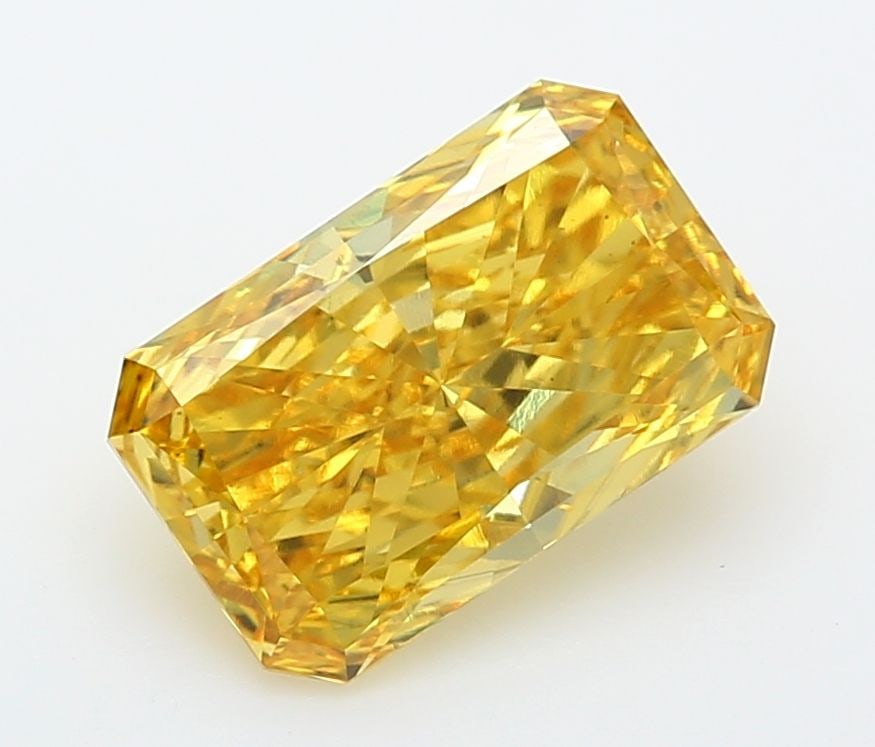 Loose Diamond - RADIANT 2.6ct Fancy Vivid Yellow VS1: Loose Diamond - RADIANT 2.6ct Fancy Vivid Yellow VS1 Source: This is a real non-mined Diamond that has been grown in a lab Shape: RADIANT Carats: 2.6 Color: Fancy Vivid Yellow Certification: IGI Video