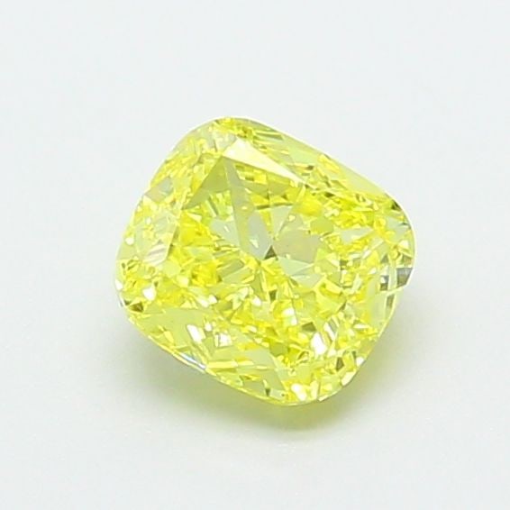 Loose Diamond - CUSHION MODIFIED 0.89ct Fancy Intense Yellow VVS2: Loose Diamond - CUSHION MODIFIED 0.89ct Fancy Intense Yellow VVS2 Source: This is a real non-mined Diamond that has been grown in a lab Shape: CUSHION MODIFIED Carats: 0.89 Color: Fancy Intense Yellow