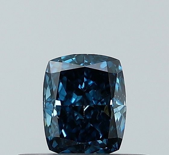 Loose Diamond - CUSHION BRILLIANT 0.35ct Fancy Vivid Blue VS1: Loose Diamond - CUSHION BRILLIANT 0.35ct Fancy Vivid Blue VS1 Source: This is a real non-mined Diamond that has been grown in a lab Shape: CUSHION BRILLIANT Carats: 0.35 Color: Fancy Vivid Blue Certif