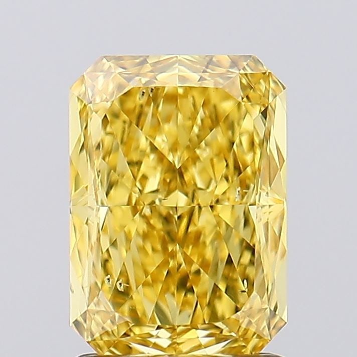 Loose Diamond - RADIANT 1.51ct Fancy Vivid Yellow VS2: Loose Diamond - RADIANT 1.51ct Fancy Vivid Yellow VS2 Source: This is a real non-mined Diamond that has been grown in a lab Shape: RADIANT Carats: 1.51 Color: Fancy Vivid Yellow Certification: IGI Vid