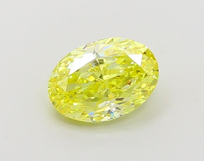 Loose Diamond - OVAL 1.58ct Fancy Vivid Yellow VS1: Loose Diamond - OVAL 1.58ct Fancy Vivid Yellow VS1 Source: This is a real non-mined Diamond that has been grown in a lab Shape: OVAL Carats: 1.58 Color: Fancy Vivid Yellow Certification: IGI Video: