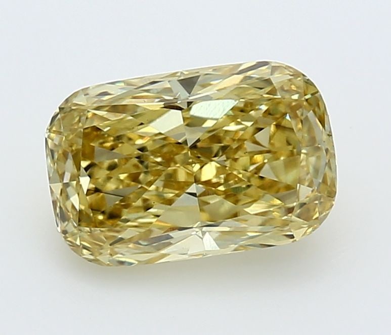 Loose Diamond - CUSHION BRILLIANT 2.02ct Fancy Vivid Yellow VS1: Loose Diamond - CUSHION BRILLIANT 2.02ct Fancy Vivid Yellow VS1 Source: This is a real non-mined Diamond that has been grown in a lab Shape: CUSHION BRILLIANT Carats: 2.02 Color: Fancy Vivid Yellow Ce