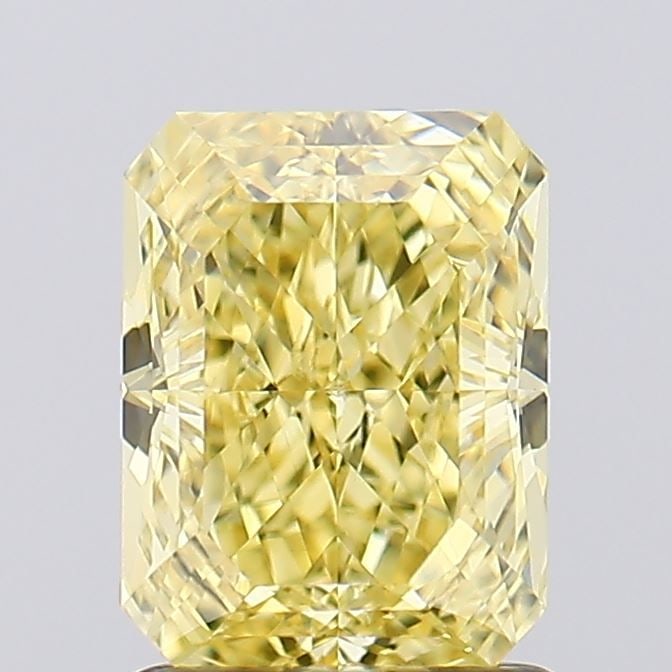 Loose Diamond - RADIANT 1.45ct Fancy Vivid Yellow VVS2: Loose Diamond - RADIANT 1.45ct Fancy Vivid Yellow VVS2 Source: This is a real non-mined Diamond that has been grown in a lab Shape: RADIANT Carats: 1.45 Color: Fancy Vivid Yellow Certification: IGI Vi