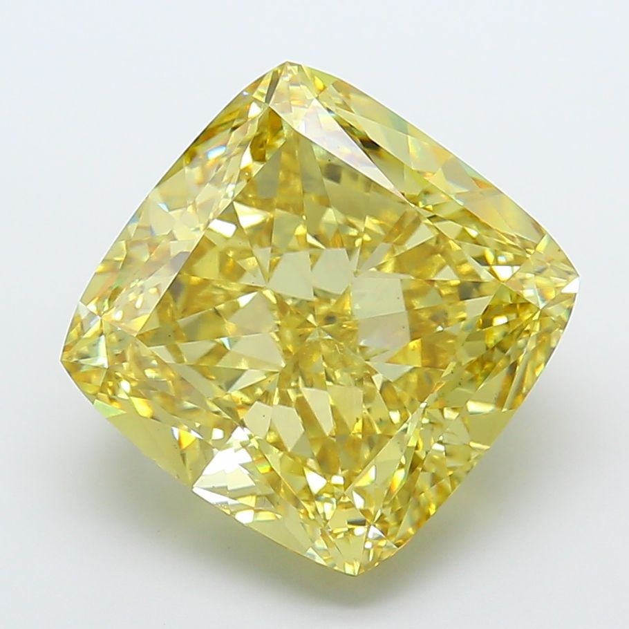 Loose Diamond - CUSHION MODIFIED 23.03ct Fancy Intense Yellow VS1: Loose Diamond - CUSHION MODIFIED 23.03ct Fancy Intense Yellow VS1 Source: This is a real non-mined Diamond that has been grown in a lab Shape: CUSHION MODIFIED Carats: 23.03 Color: Fancy Intense Yello