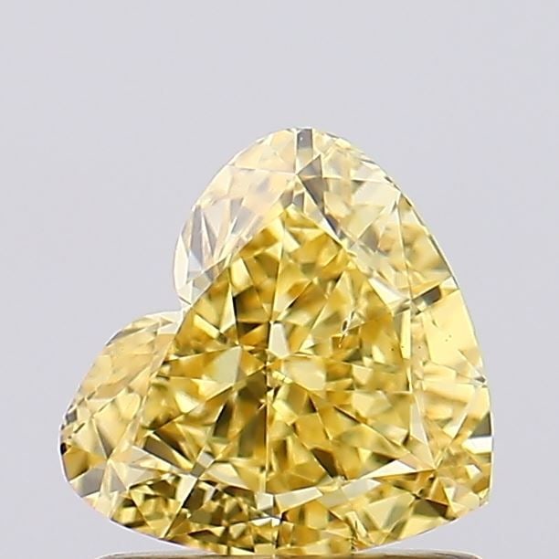 Loose Diamond - HEART 1.03ct Fancy Intense Yellow VS2: Loose Diamond - HEART 1.03ct Fancy Intense Yellow VS2 Source: This is a real non-mined Diamond that has been grown in a lab Shape: HEART Carats: 1.03 Color: Fancy Intense Yellow Certification: IGI Vid