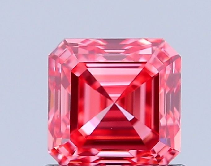 Loose Diamond - ASSCHER 1.02ct Fancy Vivid Pink VVS1: Loose Diamond - ASSCHER 1.02ct Fancy Vivid Pink VVS1 Source: This is a real non-mined Diamond that has been grown in a lab Shape: ASSCHER Carats: 1.02 Color: Fancy Vivid Pink Certification: IGI Video: