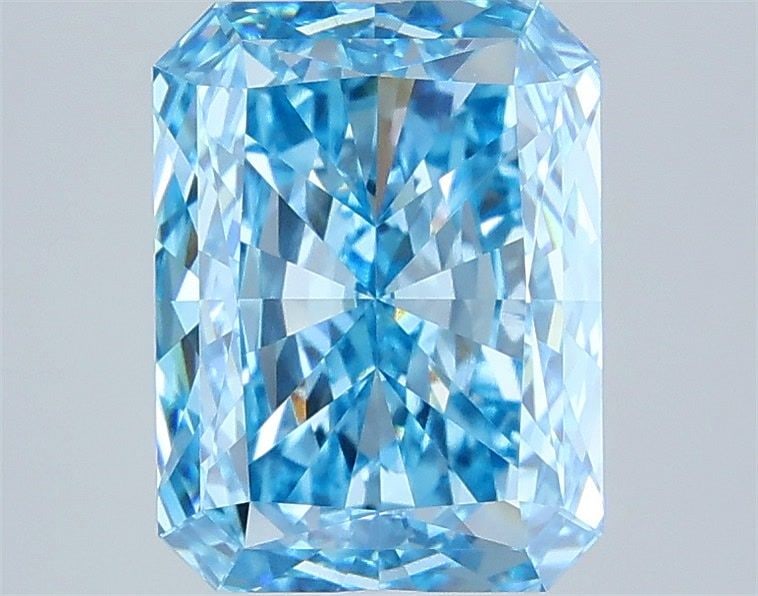 Loose Diamond - RADIANT 3.53ct Fancy Vivid Blue VVS2: Loose Diamond - RADIANT 3.53ct Fancy Vivid Blue VVS2 Source: This is a real non-mined Diamond that has been grown in a lab Shape: RADIANT Carats: 3.53 Color: Fancy Vivid Blue Certification: IGI Video: