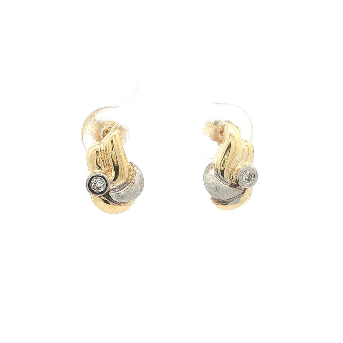 Diamond Fire Flame Drop Earrings 13-14k Yellow White Gold (1 of 6)