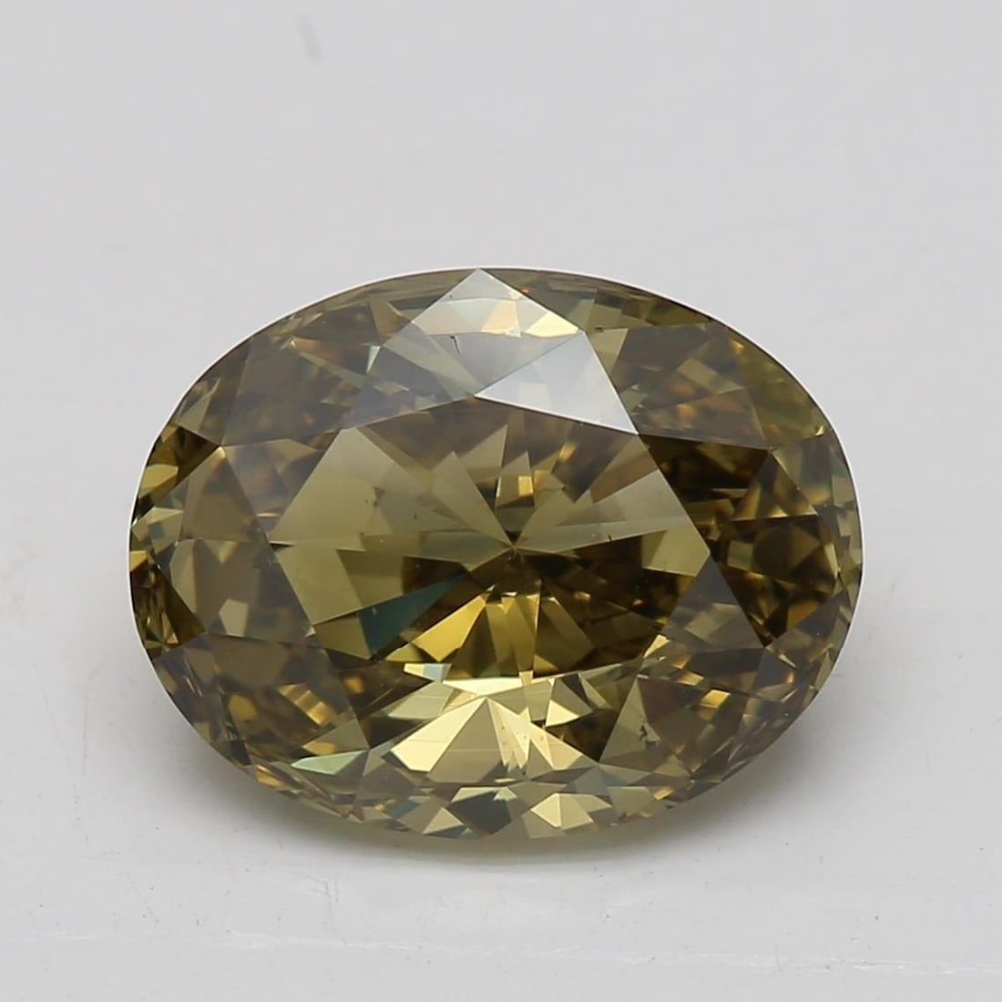 Loose Diamond - OVAL 2.53ct Fancy Dark Brown Greenish Yellow SI1: Loose Diamond - OVAL 2.53ct Fancy Dark Brown Greenish Yellow SI1 Source: Natural Shape: OVAL Carats: 2.53 Color: Fancy Dark Brown Greenish Yellow Certification: GIA Video: