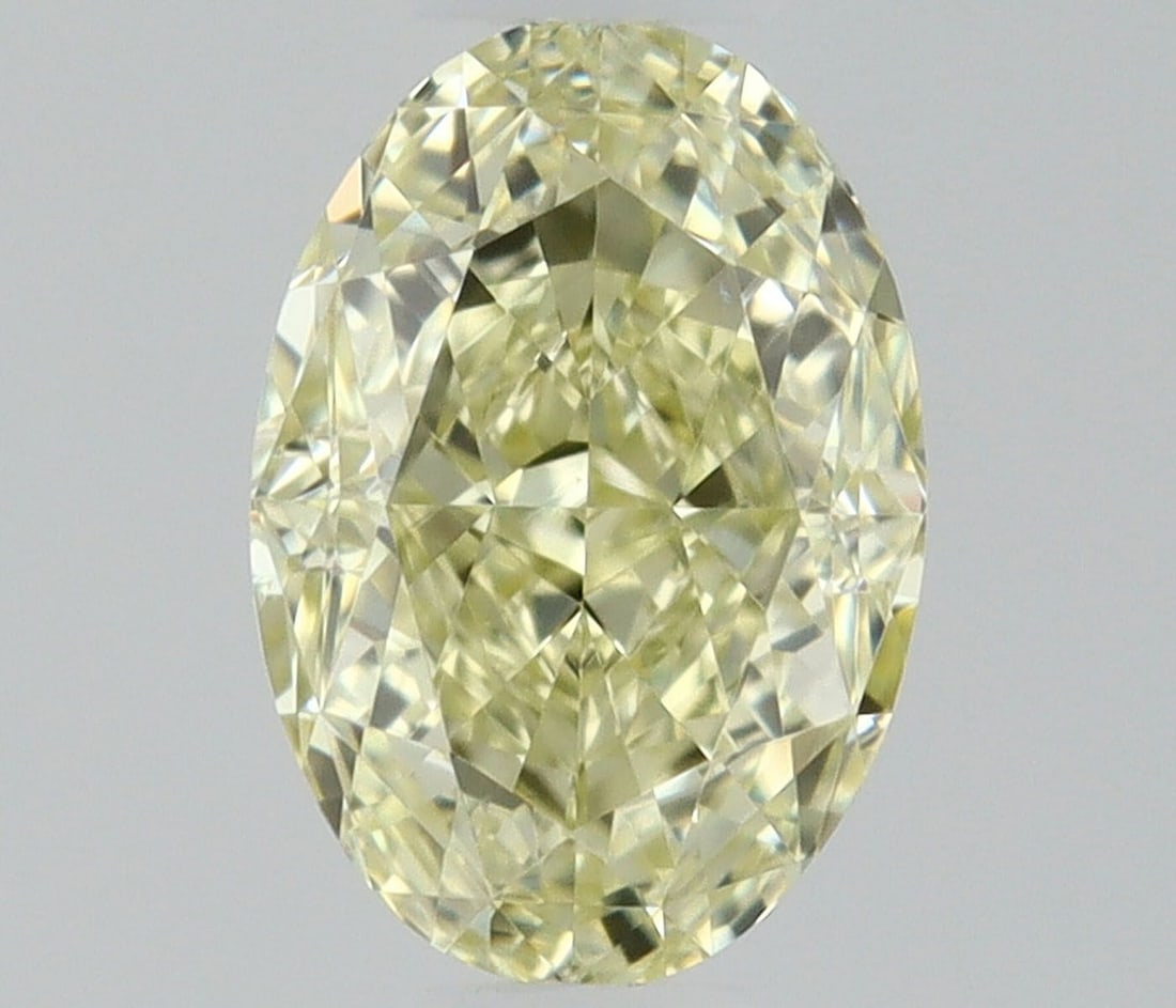 Loose Diamond - OVAL 0.43ct Fancy Light Yellow VS1: Loose Diamond - OVAL 0.43ct Fancy Light Yellow VS1 Source: Natural Shape: OVAL Carats: 0.43 Color: Fancy Light Yellow Certification: NONE Video: