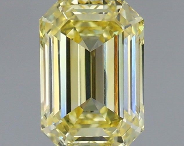 Loose Diamond - EMERALD 1.08ct Fancy Intense Yellow VVS2: Loose Diamond - EMERALD 1.08ct Fancy Intense Yellow VVS2 Source: This is a real non-mined Diamond that has been grown in a lab Shape: EMERALD Carats: 1.08 Color: Fancy Intense Yellow Certification: IG