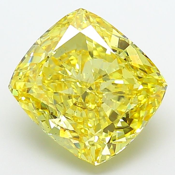 Loose Diamond - CUSHION MODIFIED 10.11ct Fancy Vivid Yellow SI1: Loose Diamond - CUSHION MODIFIED 10.11ct Fancy Vivid Yellow SI1 Source: This is a real non-mined Diamond that has been grown in a lab Shape: CUSHION MODIFIED Carats: 10.11 Color: Fancy Vivid Yellow Ce