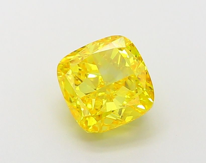 Loose Diamond - CUSHION MODIFIED 2.02ct Fancy Vivid Yellow VVS2: Loose Diamond - CUSHION MODIFIED 2.02ct Fancy Vivid Yellow VVS2 Source: This is a real non-mined Diamond that has been grown in a lab Shape: CUSHION MODIFIED Carats: 2.02 Color: Fancy Vivid Yellow Cer