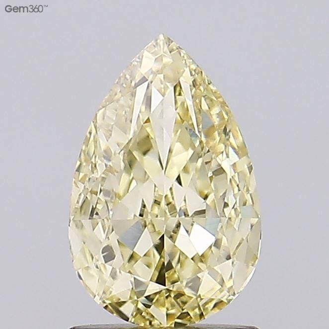 Loose Diamond - PEAR 1.58ct Fancy Yellow VVS1: Loose Diamond - PEAR 1.58ct Fancy Yellow VVS1 Source: This is a real non-mined Diamond that has been grown in a lab Shape: PEAR Carats: 1.58 Color: Fancy Yellow Certification: IGI Video: