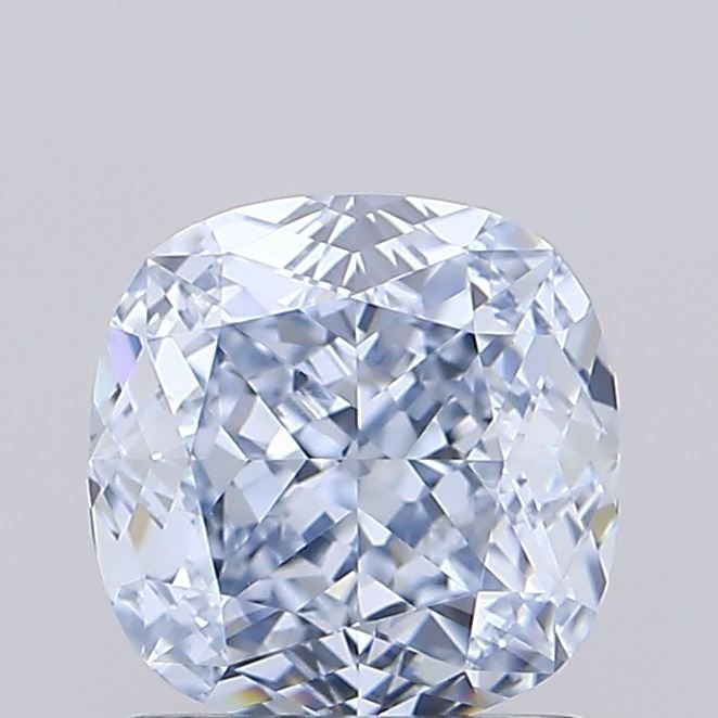 Loose Diamond - CUSHION MODIFIED 1.38ct Fancy Light Blue VVS2: Loose Diamond - CUSHION MODIFIED 1.38ct Fancy Light Blue VVS2 Source: This is a real non-mined Diamond that has been grown in a lab Shape: CUSHION MODIFIED Carats: 1.38 Color: Fancy Light Blue Certifi