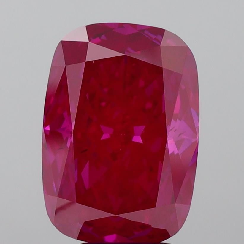 Loose Diamond - CUSHION BRILLIANT 5.11ct Fancy Vivid Pink VS2: Loose Diamond - CUSHION BRILLIANT 5.11ct Fancy Vivid Pink VS2 Source: This is a real non-mined Diamond that has been grown in a lab Shape: CUSHION BRILLIANT Carats: 5.11 Color: Fancy Vivid Pink Certif