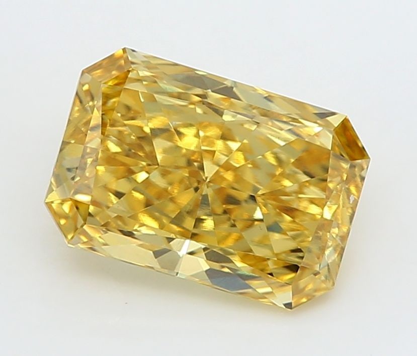 Loose Diamond - RADIANT 2.01ct Fancy Vivid Yellow VS1: Loose Diamond - RADIANT 2.01ct Fancy Vivid Yellow VS1 Source: This is a real non-mined Diamond that has been grown in a lab Shape: RADIANT Carats: 2.01 Color: Fancy Vivid Yellow Certification: IGI Vid