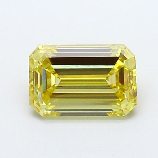 Loose Diamond - EMERALD 1.07ct Fancy Vivid Yellow VVS2: Loose Diamond - EMERALD 1.07ct Fancy Vivid Yellow VVS2 Source: This is a real non-mined Diamond that has been grown in a lab Shape: EMERALD Carats: 1.07 Color: Fancy Vivid Yellow Certification: NONE V