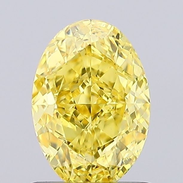 Loose Diamond - OVAL 1.06ct Fancy Vivid Yellow VVS2: Loose Diamond - OVAL 1.06ct Fancy Vivid Yellow VVS2 Source: This is a real non-mined Diamond that has been grown in a lab Shape: OVAL Carats: 1.06 Color: Fancy Vivid Yellow Certification: IGI Video: