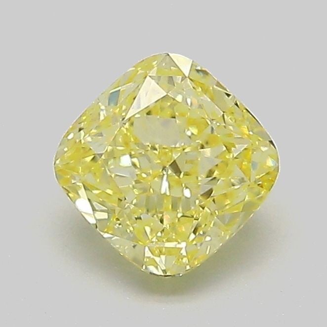 Loose Diamond - CUSHION MODIFIED 1.05ct Fancy Intense Yellow VVS2: Loose Diamond - CUSHION MODIFIED 1.05ct Fancy Intense Yellow VVS2 Source: This is a real non-mined Diamond that has been grown in a lab Shape: CUSHION MODIFIED Carats: 1.05 Color: Fancy Intense Yellow