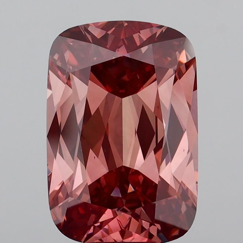 Loose Diamond - CUSHION MODIFIED 10.05ct Fancy Vivid Brownish Pink VS1: Loose Diamond - CUSHION MODIFIED 10.05ct Fancy Vivid Brownish Pink VS1 Source: This is a real non-mined Diamond that has been grown in a lab Shape: CUSHION MODIFIED Carats: 10.05 Color: Fancy Vivid Br