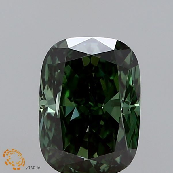 Loose Diamond - CUSHION BRILLIANT 1.41ct Fancy Deep Green VS1: Loose Diamond - CUSHION BRILLIANT 1.41ct Fancy Deep Green VS1 Source: This is a real non-mined Diamond that has been grown in a lab Shape: CUSHION BRILLIANT Carats: 1.41 Color: Fancy Deep Green Certif