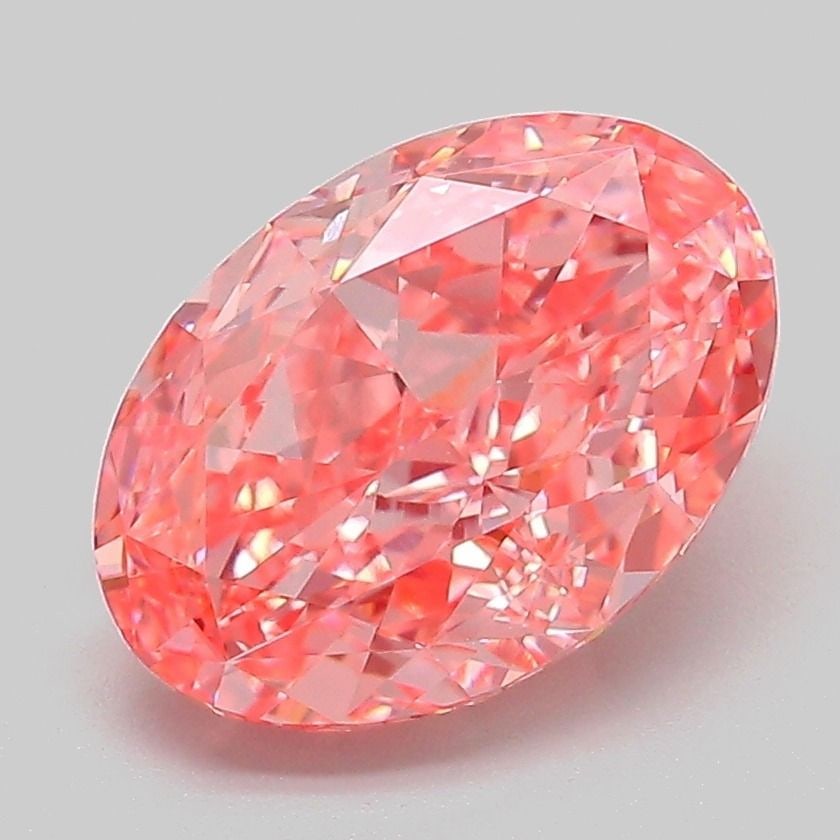 Loose Diamond - OVAL 3.04ct Fancy Vivid Pink VVS2: Loose Diamond - OVAL 3.04ct Fancy Vivid Pink VVS2 Source: This is a real non-mined Diamond that has been grown in a lab Shape: OVAL Carats: 3.04 Color: Fancy Vivid Pink Certification: IGI Video:
