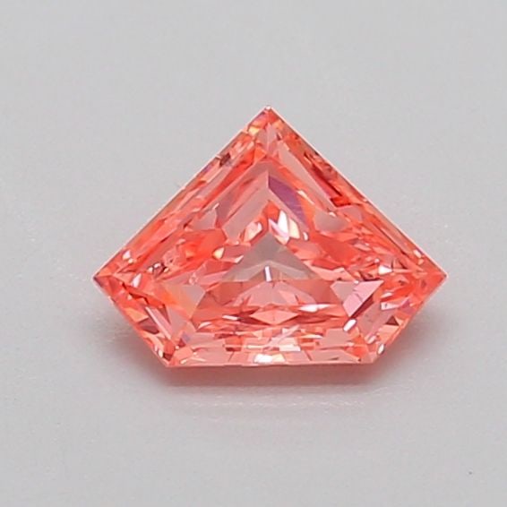 Loose Diamond - PENTAGONAL 0.4ct Fancy Vivid Orangey Pink SI2: Loose Diamond - PENTAGONAL 0.4ct Fancy Vivid Orangey Pink SI2 Source: This is a real non-mined Diamond that has been grown in a lab Shape: PENTAGONAL Carats: 0.4 Color: Fancy Vivid Orangey Pink Certif