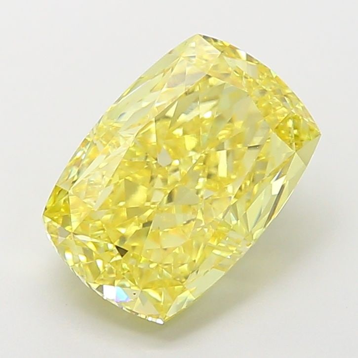Loose Diamond - CUSHION MODIFIED 5.01ct Fancy Vivid Yellow VS1: Loose Diamond - CUSHION MODIFIED 5.01ct Fancy Vivid Yellow VS1 Source: This is a real non-mined Diamond that has been grown in a lab Shape: CUSHION MODIFIED Carats: 5.01 Color: Fancy Vivid Yellow Cert