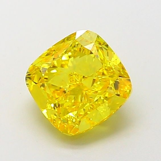 Loose Diamond - CUSHION MODIFIED 1.86ct Fancy Vivid Yellow VVS1: Loose Diamond - CUSHION MODIFIED 1.86ct Fancy Vivid Yellow VVS1 Source: This is a real non-mined Diamond that has been grown in a lab Shape: CUSHION MODIFIED Carats: 1.86 Color: Fancy Vivid Yellow Cer