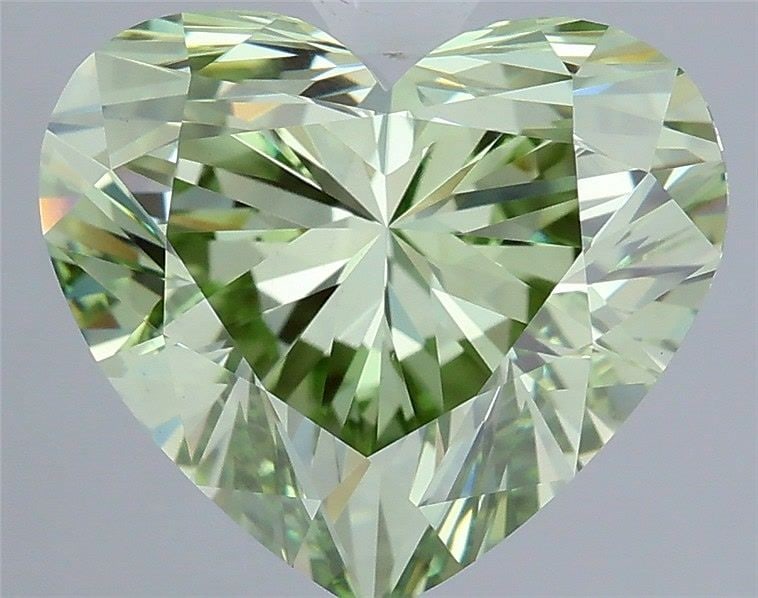 Loose Diamond - HEART 2.07ct Fancy Vivid Green VVS2: Loose Diamond - HEART 2.07ct Fancy Vivid Green VVS2 Source: This is a real non-mined Diamond that has been grown in a lab Shape: HEART Carats: 2.07 Color: Fancy Vivid Green Certification: IGI Video:
