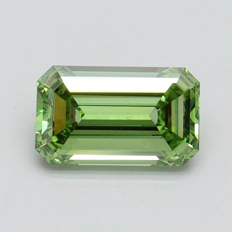 Loose Diamond - EMERALD 1.02ct Fancy Vivid Green VS1: Loose Diamond - EMERALD 1.02ct Fancy Vivid Green VS1 Source: This is a real non-mined Diamond that has been grown in a lab Shape: EMERALD Carats: 1.02 Color: Fancy Vivid Green Certification: IGI Video