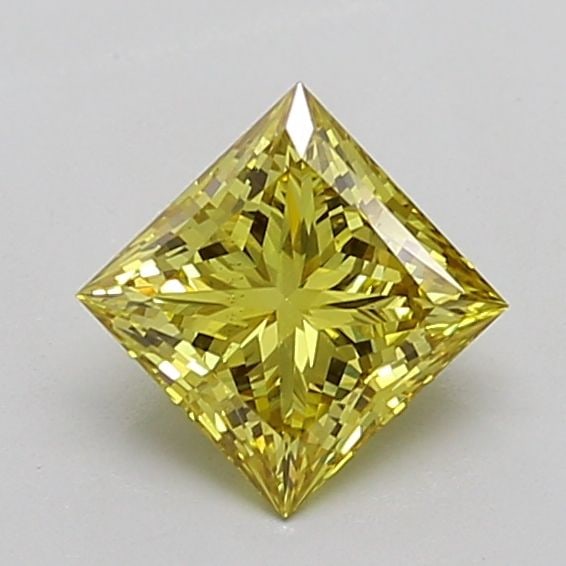 Loose Diamond - PRINCESS 1.16ct Fancy Intense Yellow VS2: Loose Diamond - PRINCESS 1.16ct Fancy Intense Yellow VS2 Source: This is a real non-mined Diamond that has been grown in a lab Shape: PRINCESS Carats: 1.16 Color: Fancy Intense Yellow Certification: I