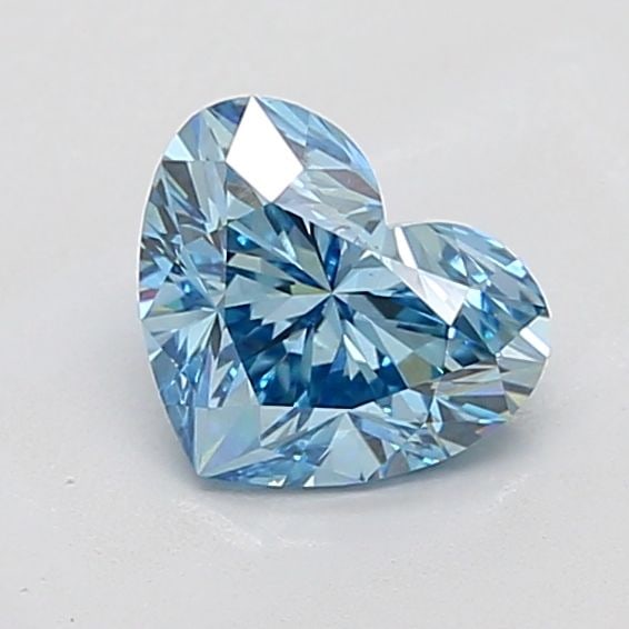 Loose Diamond - HEART 1.57ct Fancy Vivid Blue VS1: Loose Diamond - HEART 1.57ct Fancy Vivid Blue VS1 Source: This is a real non-mined Diamond that has been grown in a lab Shape: HEART Carats: 1.57 Color: Fancy Vivid Blue Certification: IGI Video: