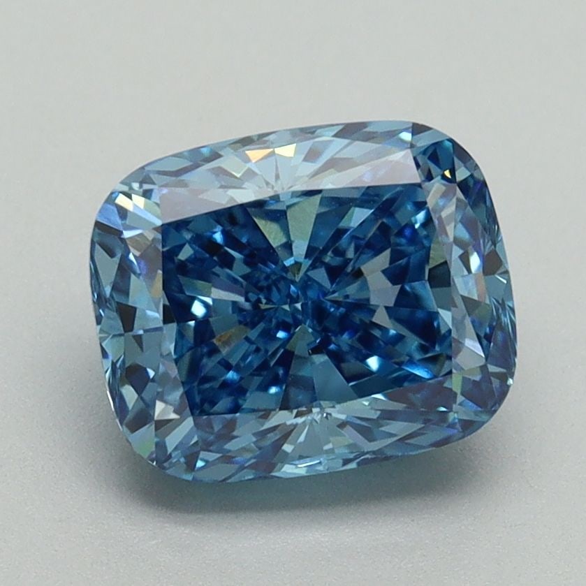 Loose Diamond - CUSHION MODIFIED 2.04ct Fancy Vivid Blue VVS2: Loose Diamond - CUSHION MODIFIED 2.04ct Fancy Vivid Blue VVS2 Source: This is a real non-mined Diamond that has been grown in a lab Shape: CUSHION MODIFIED Carats: 2.04 Color: Fancy Vivid Blue Certifi