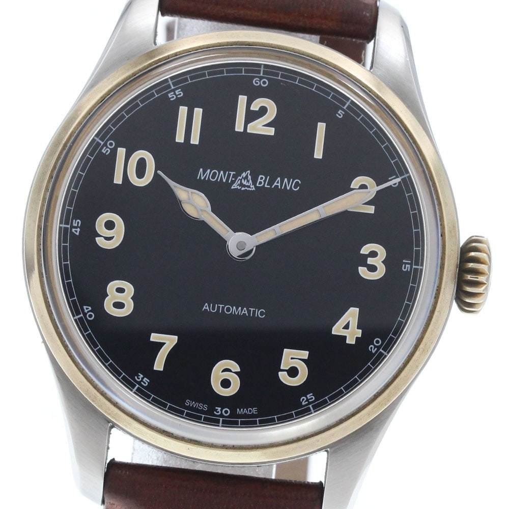 Montblanc 1858 Automatic Men's Wristwatch Self Winding: Montblanc 1858 Automatic Men's Wristwatch Self Winding This is a Montblanc 1858 Automatic self-winding wristwatch designed for men. Made in Switzerland, this pre-owned timepiece combines classic style
