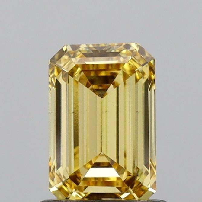 Loose Diamond - EMERALD 1.09ct Fancy Vivid Yellow VS1: Loose Diamond - EMERALD 1.09ct Fancy Vivid Yellow VS1 Source: This is a real non-mined Diamond that has been grown in a lab Shape: EMERALD Carats: 1.09 Color: Fancy Vivid Yellow Certification: NONE Vi
