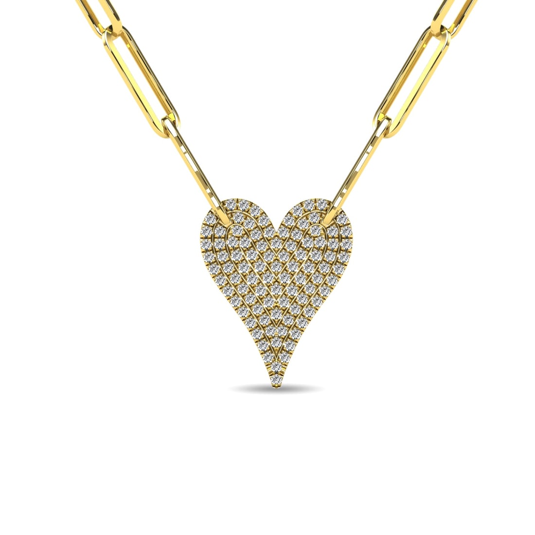 Diamond 1/4 Ct.Tw. Heart Pendant in 10K Yellow Gold (1 of 3)