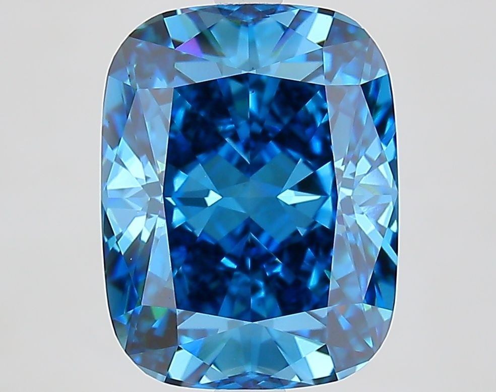 Loose Diamond - CUSHION MODIFIED 4.71ct Fancy Vivid Blue VS1: Loose Diamond - CUSHION MODIFIED 4.71ct Fancy Vivid Blue VS1 Source: This is a real non-mined Diamond that has been grown in a lab Shape: CUSHION MODIFIED Carats: 4.71 Color: Fancy Vivid Blue Certific