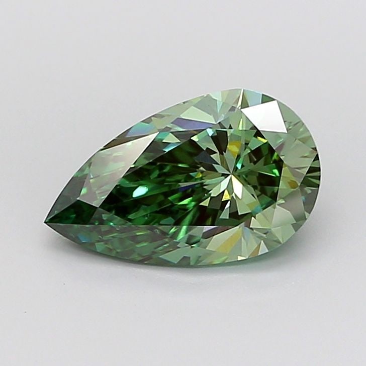 Loose Diamond - PEAR 2.01ct Fancy Vivid Green VVS2: Loose Diamond - PEAR 2.01ct Fancy Vivid Green VVS2 Source: This is a real non-mined Diamond that has been grown in a lab Shape: PEAR Carats: 2.01 Color: Fancy Vivid Green Certification: IGI Video: