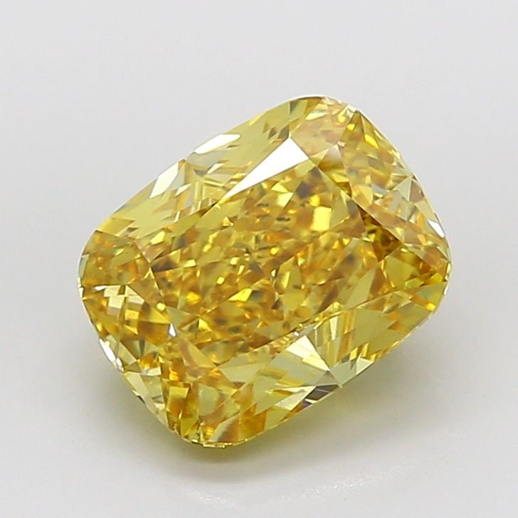 Loose Diamond - CUSHION MODIFIED 5.08ct Fancy Vivid Yellow VS2: Loose Diamond - CUSHION MODIFIED 5.08ct Fancy Vivid Yellow VS2 Source: This is a real non-mined Diamond that has been grown in a lab Shape: CUSHION MODIFIED Carats: 5.08 Color: Fancy Vivid Yellow Cert