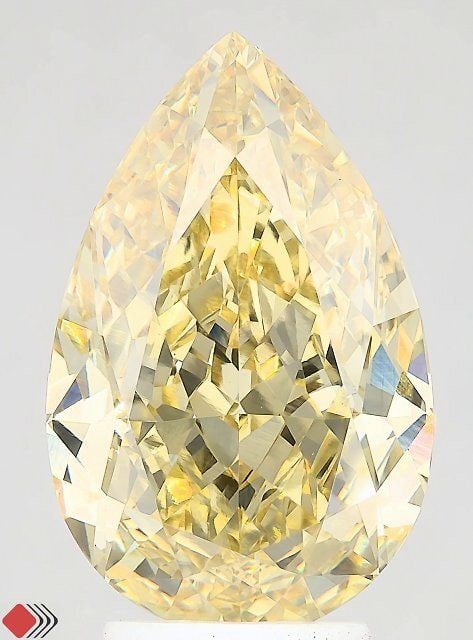 Loose Diamond - PEAR 5.53ct Fancy Intense Yellow VS1: Loose Diamond - PEAR 5.53ct Fancy Intense Yellow VS1 Source: This is a real non-mined Diamond that has been grown in a lab Shape: PEAR Carats: 5.53 Color: Fancy Intense Yellow Certification: IGI Video