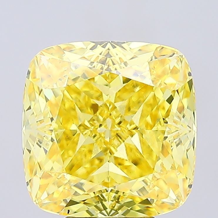 Loose Diamond - CUSHION MODIFIED 8.54ct Fancy Vivid Yellow VS2: Loose Diamond - CUSHION MODIFIED 8.54ct Fancy Vivid Yellow VS2 Source: This is a real non-mined Diamond that has been grown in a lab Shape: CUSHION MODIFIED Carats: 8.54 Color: Fancy Vivid Yellow Cert