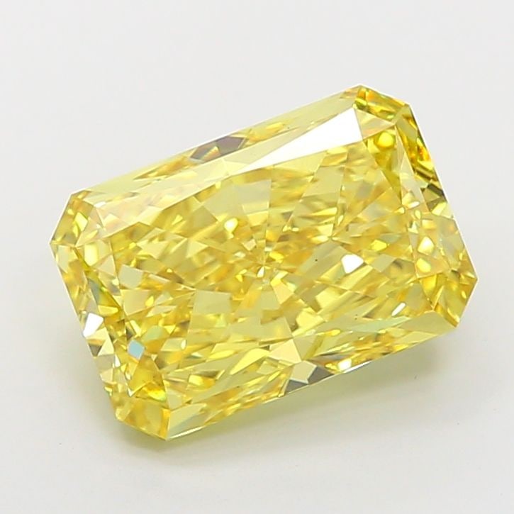 Loose Diamond - RADIANT 9.57ct Fancy Vivid Yellow VS2: Loose Diamond - RADIANT 9.57ct Fancy Vivid Yellow VS2 Source: This is a real non-mined Diamond that has been grown in a lab Shape: RADIANT Carats: 9.57 Color: Fancy Vivid Yellow Certification: IGI Vid