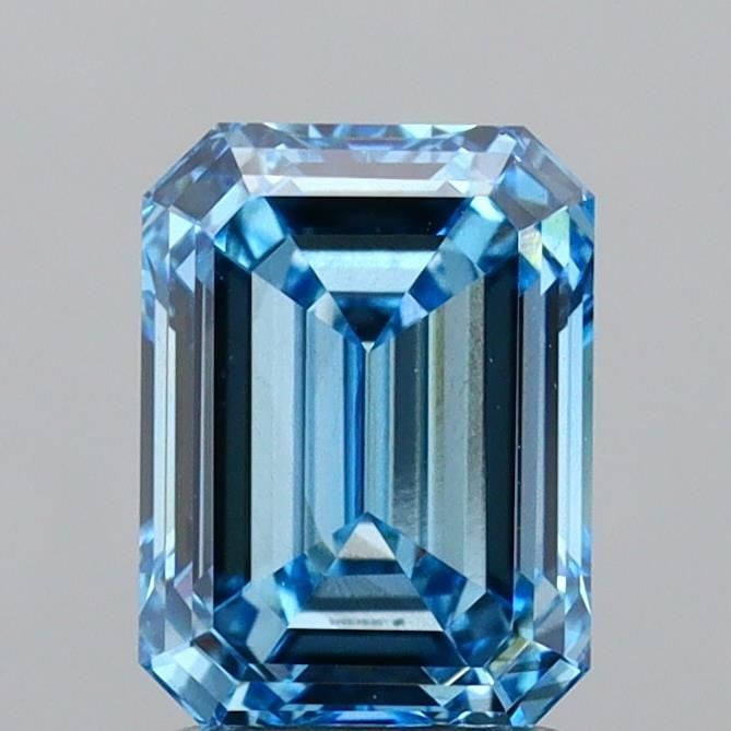 Loose Diamond - EMERALD 2.03ct Fancy Intense Blue VS2: Loose Diamond - EMERALD 2.03ct Fancy Intense Blue VS2 Source: This is a real non-mined Diamond that has been grown in a lab Shape: EMERALD Carats: 2.03 Color: Fancy Intense Blue Certification: IGI