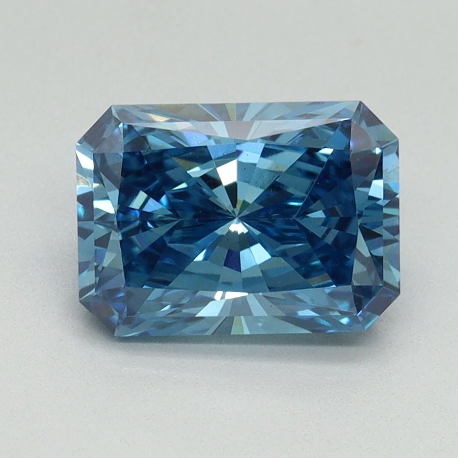 Loose Diamond - RADIANT 1.96ct Fancy Vivid Blue VS1: Loose Diamond - RADIANT 1.96ct Fancy Vivid Blue VS1 Source: This is a real non-mined Diamond that has been grown in a lab Shape: RADIANT Carats: 1.96 Color: Fancy Vivid Blue Certification: IGI Video: