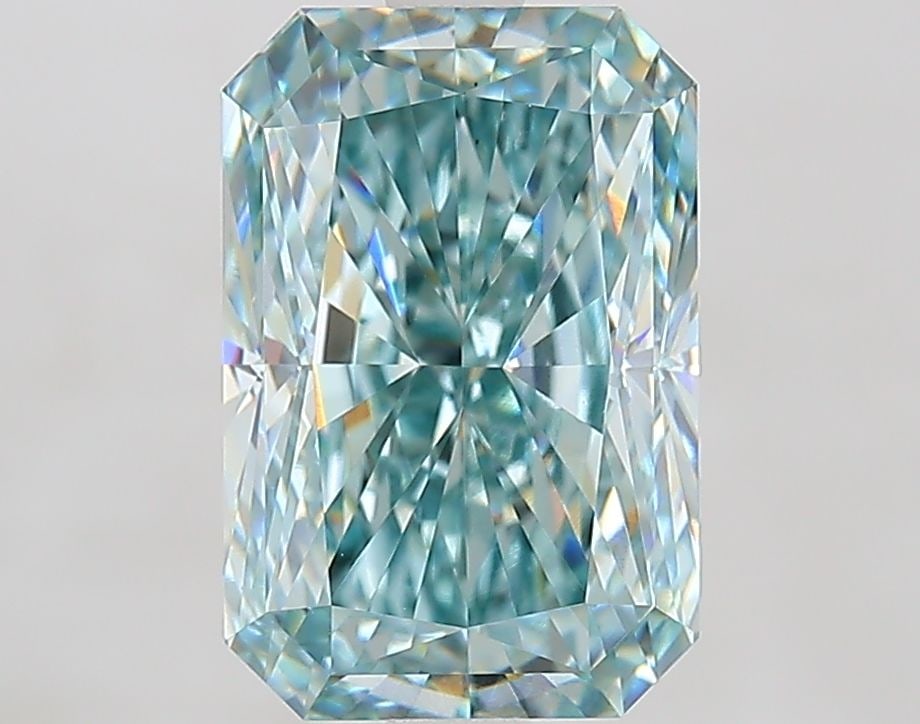 Loose Diamond - RADIANT 3.5ct Fancy Intense Blueish Green VS1: Loose Diamond - RADIANT 3.5ct Fancy Intense Blueish Green VS1 Source: This is a real non-mined Diamond that has been grown in a lab Shape: RADIANT Carats: 3.5 Color: Fancy Intense Blueish Green